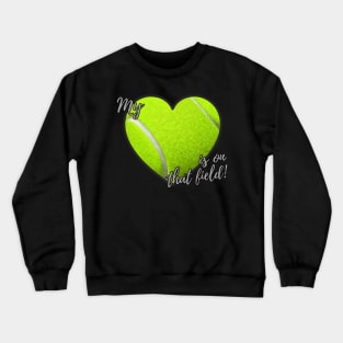 Tennis Heart On Field Crewneck Sweatshirt